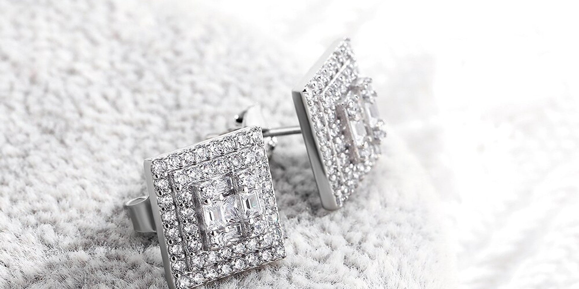 Iced Baguette Silver Earrings will Make You Look Like an Iced Queen Or Bling King
