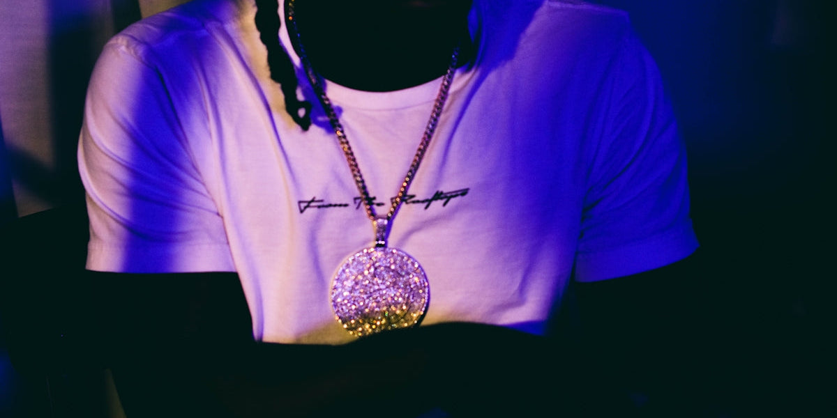 a person wearing a necklace