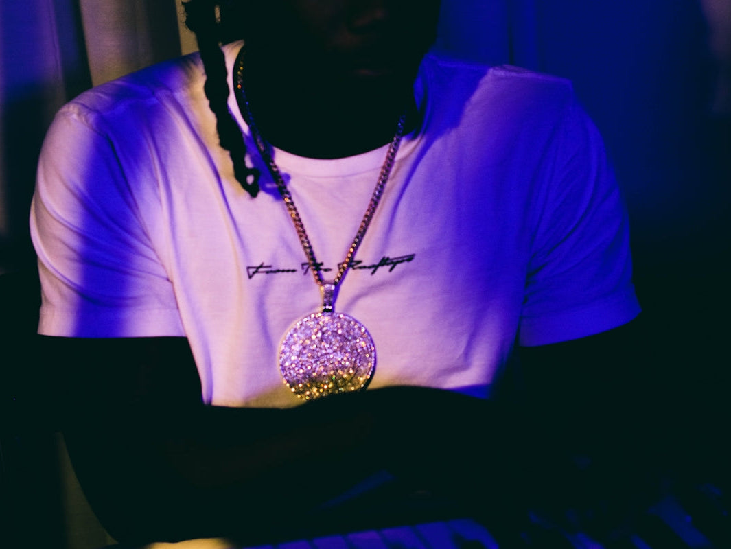 a person wearing a necklace