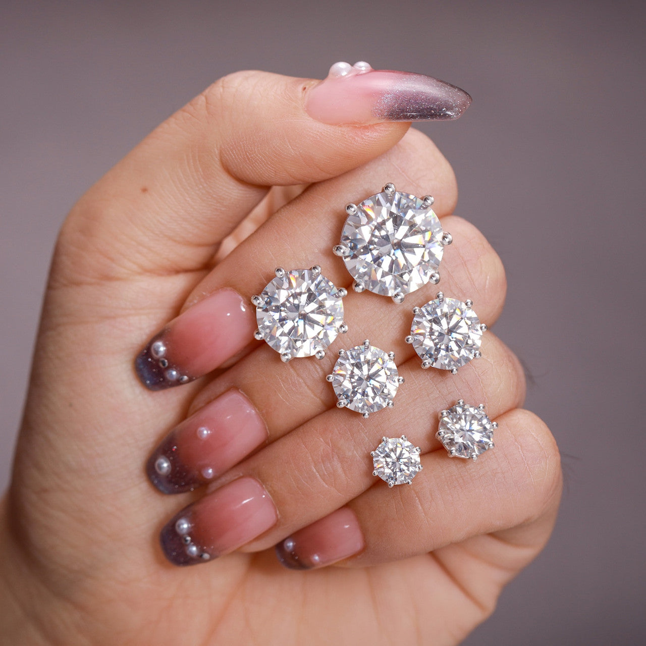 18k White Gold Over Solid 925 Silver Genuine VVS Moissanite Bling Earrings