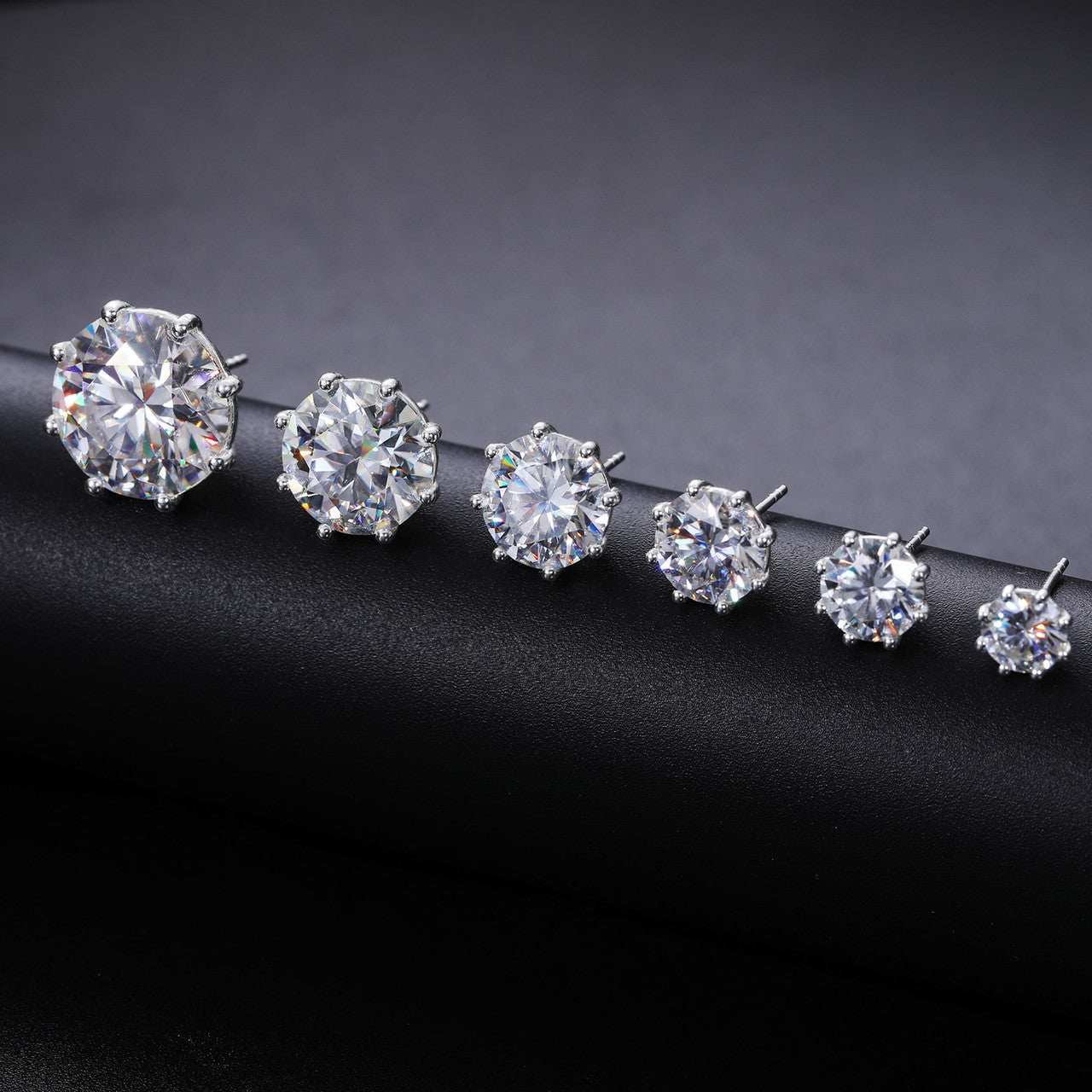 18k White Gold Over Solid 925 Silver Genuine VVS Moissanite Bling Earrings