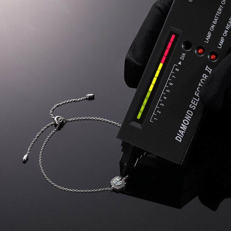 Ladies Genuine 0.5CT VVS Solid Sterling Silver Iced Luxury Bracelet