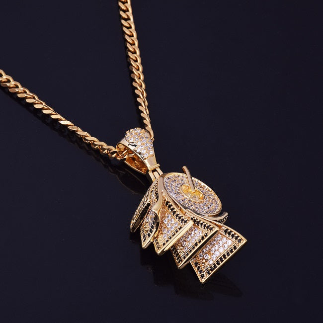 Golden Wipe | 24k Gold 925 Silver Hip Hop Toilet Paper Money Roll Pendant