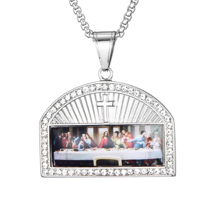 The Last Supper | Art Deco Painting 14k Gold No Fade Stainless Steel Hip Hop Pendant