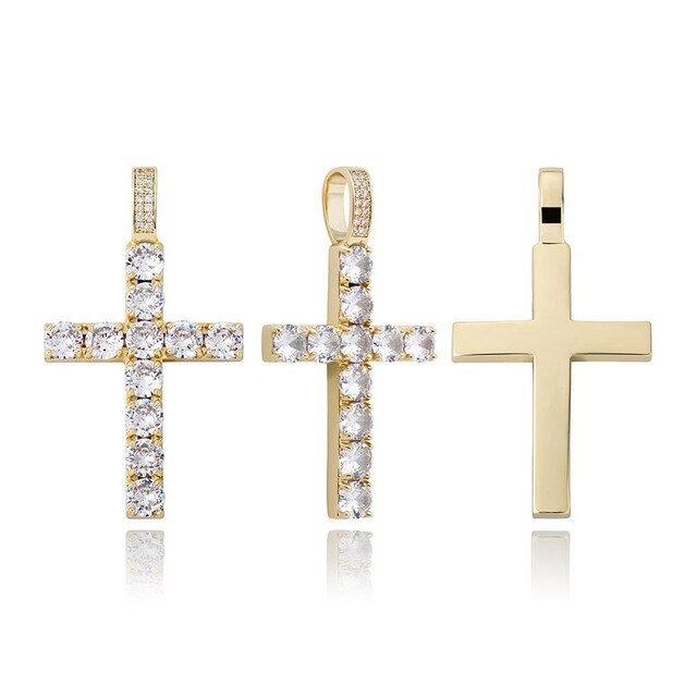 Flooded Ice High Quality Original Classic Hip Hop Cross Pendant Chain Necklace