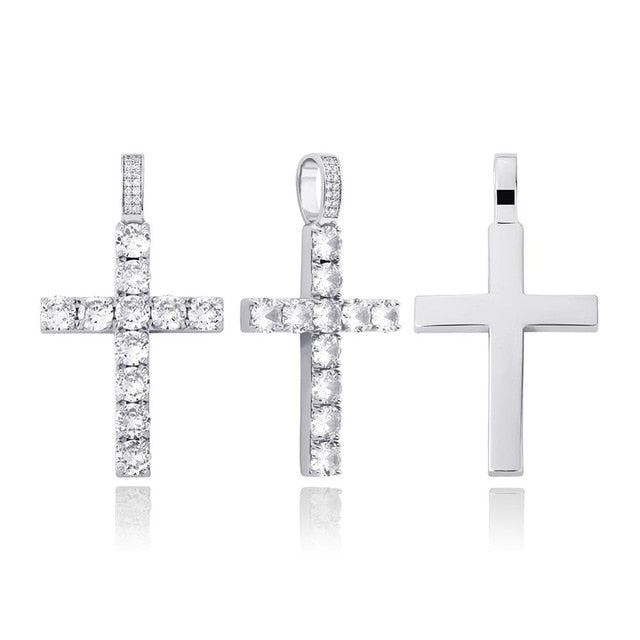 Flooded Ice High Quality Original Classic Hip Hop Cross Pendant Chain Necklace