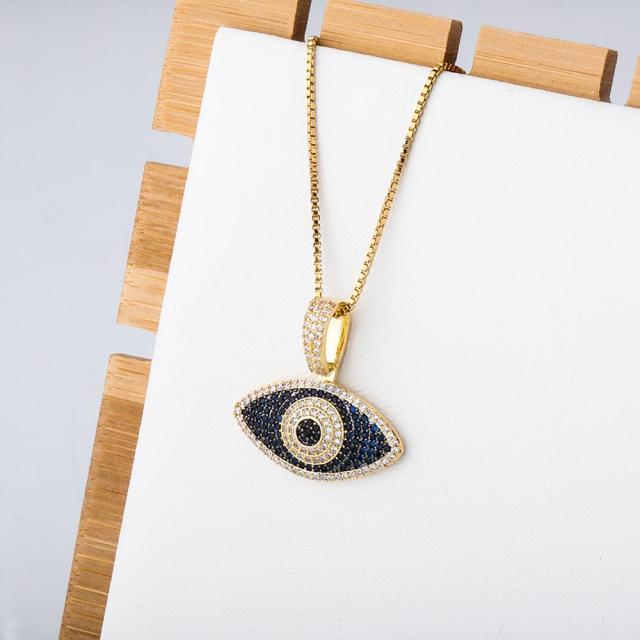 All Seeing Eye 925 Sterling Silver Flooded Ice Fashion Bling Pendant Chain Necklace