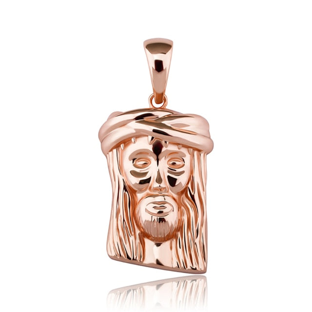Street Wear Casual Fine Jewelry Solid 925 Sterling Silver Jesus Piece Pendant Chain Necklace