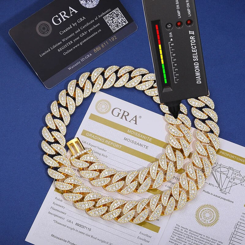 Solid Sterling Silver Hip Hop Miami Cuban Link 12mm / 22mm Hip Hop Chain