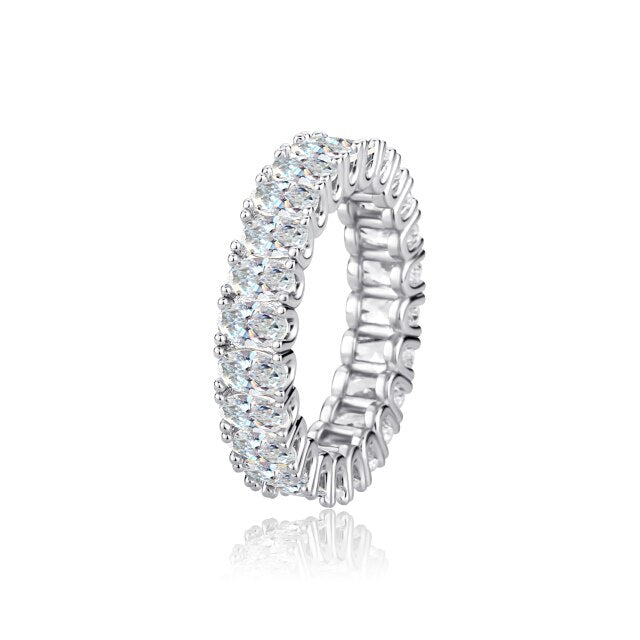 Luxury Ice Cluster Stone Four Prong Set Mens Hip Hop Rings