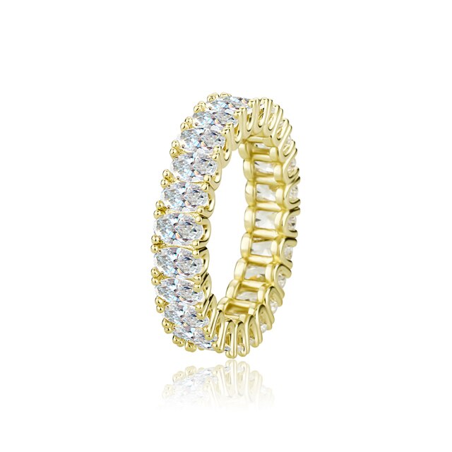 Luxury Ice Cluster Stone Four Prong Set Mens Hip Hop Rings