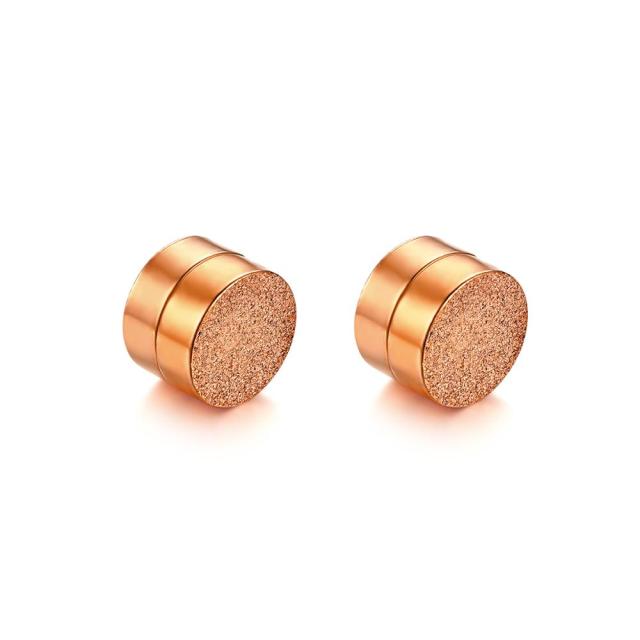 Silver Black Rose Gold 14k Strong Magnet Magnetic Hip Hop Street Wear Earrings