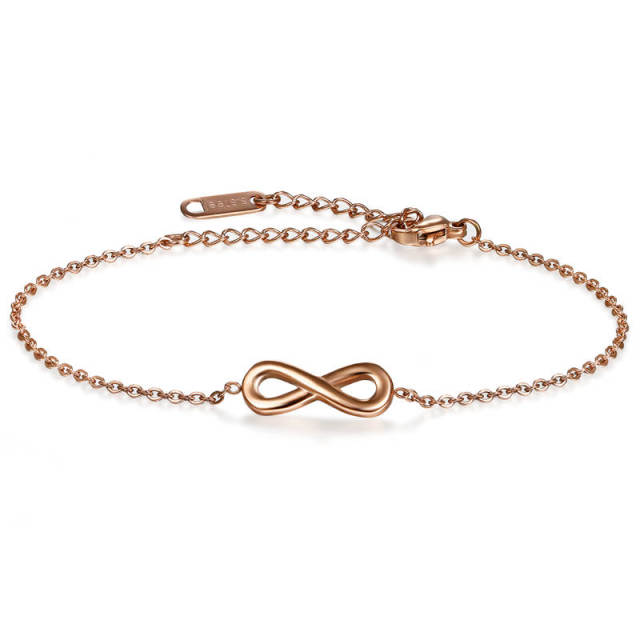 Ladies No Fade No Tarnish Infinity Bracelet or Anklet Stainless Steel Jewelry