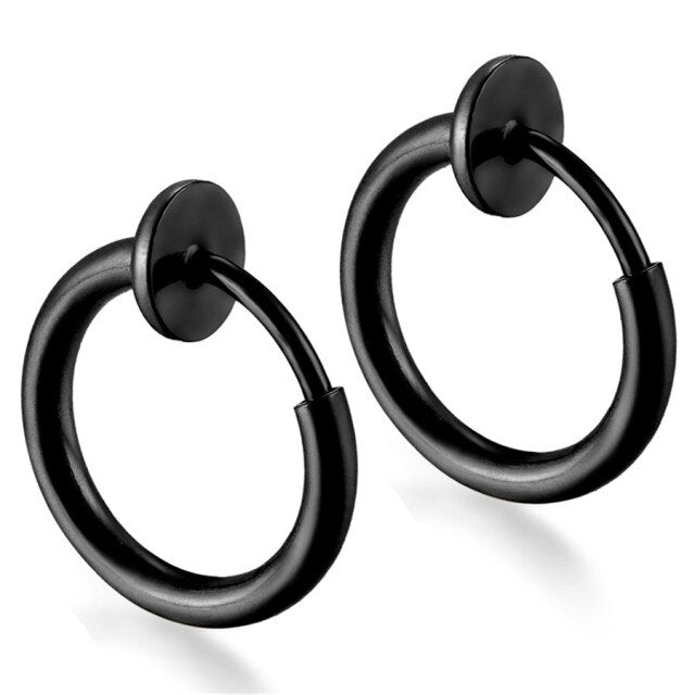 14k Gold Silver Black Mini Hoop No Fade Stainless Steel Fashion Earrings