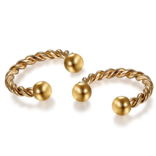 No Fade Stainless Steel Rope Horseshoe Barbell Style Nostril Nose Rings