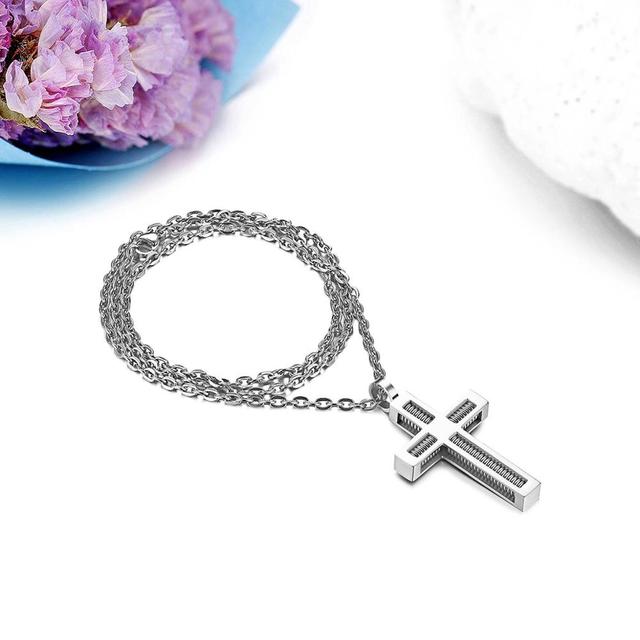 Mens Stainless Steel Gold Silver Black Designer Cross Stainless Steel Pendant