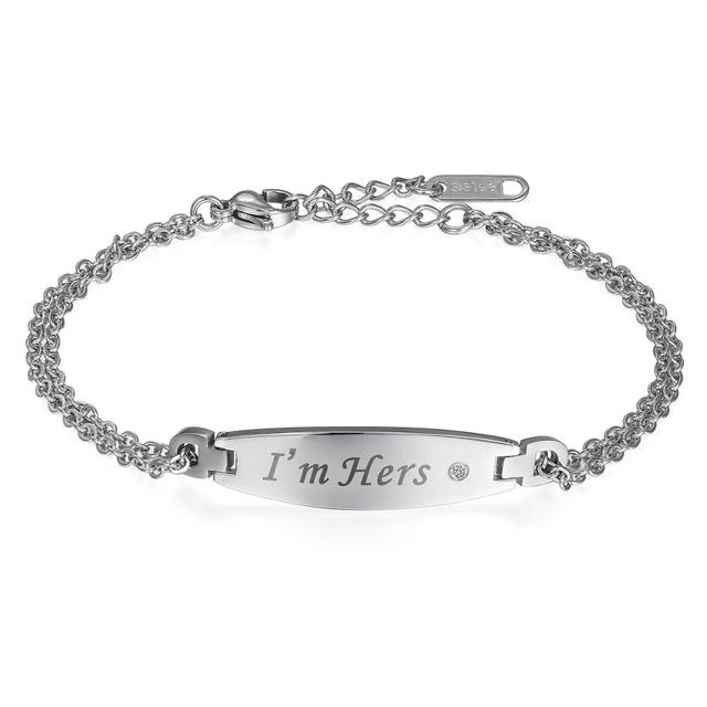 Couples No Fade Stainless Steel Promise ID His Queen Her King Bracelets