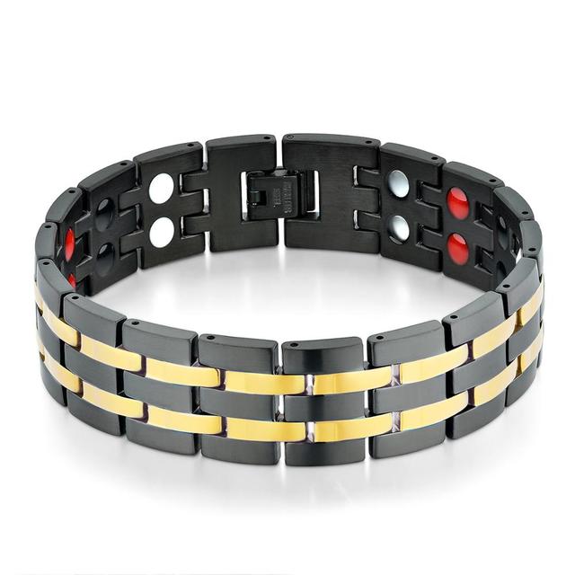 Mens Germanium No Fade Stainless Steel Magnetic High Fashion Bracelets