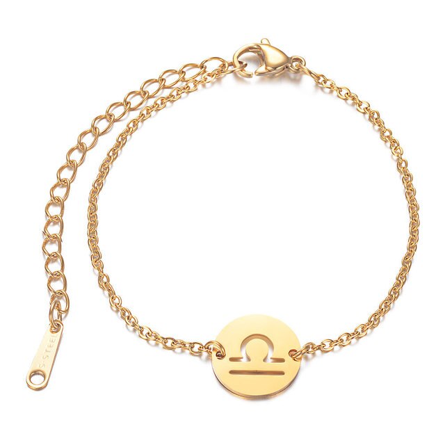 14k Gold Over No Fade Stainless Steel Constellations Zodiac Bracelets