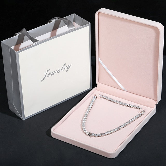 Genuine VVS Luxury Jewelry Lab Diamond Tennis Chain Necklaces