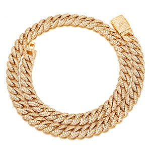 Mens Genuine VVS Diamond 925 Sterling Silver Miami Cuban Link Hip Hop Chain Necklaces