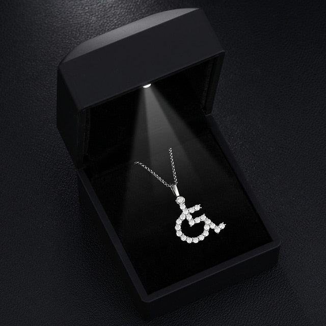 Genuine VVS Lab Diamond Solid Sterling Silver Wheelchair Hip Hop Chain Necklace