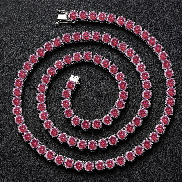 Flooded Ice VVS Colorful Genuine Lab Diamond Solid Sterling Silver Hip Hop Tennis Bracelets Chains