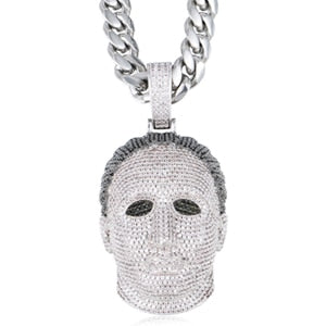 Mens Iced Michael Myers Mask Hip Hop Chain Pendant