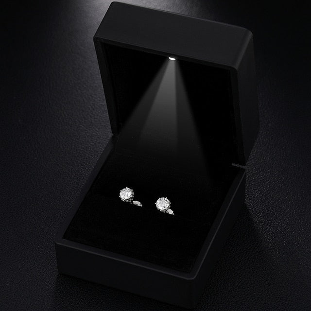 Genuine VVS Lab Diamond Small Hoop Style 925 Sterling Silver Bling Earrings