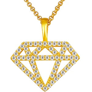 Genuine VVS Lab Diamond Silhouette Solid 925 Sterling Silver Hip Hop Chain