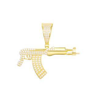 The Chopper | Mens Solid 925 Sterling Silver Submachine Gun Hip Hop Pendant