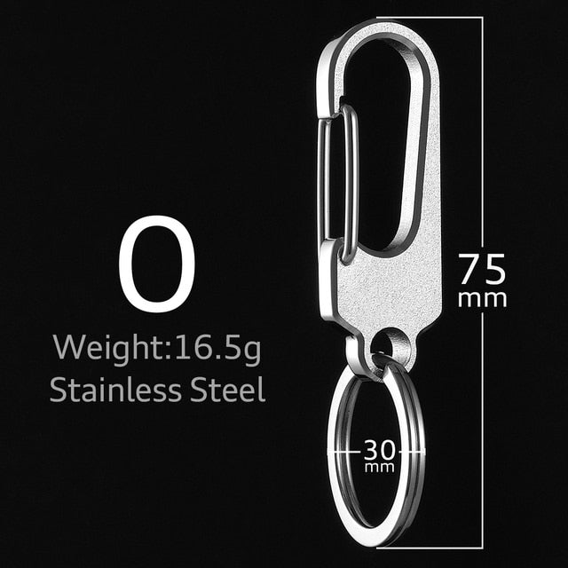 Mens 304 Solid No Fade Stainless Steel Keychain high Quality Car Key Ring Holder
