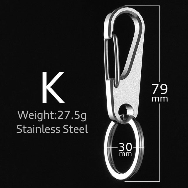 Mens 304 Solid No Fade Stainless Steel Keychain high Quality Car Key Ring Holder