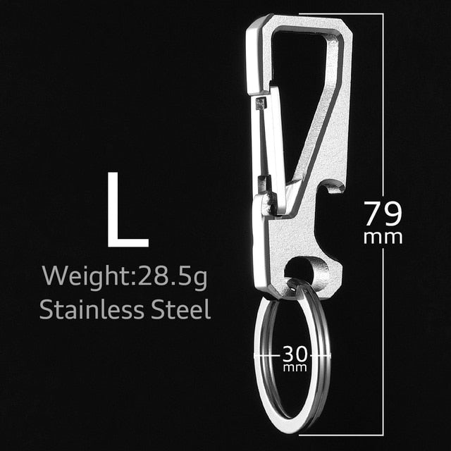 Mens 304 Solid No Fade Stainless Steel Keychain high Quality Car Key Ring Holder