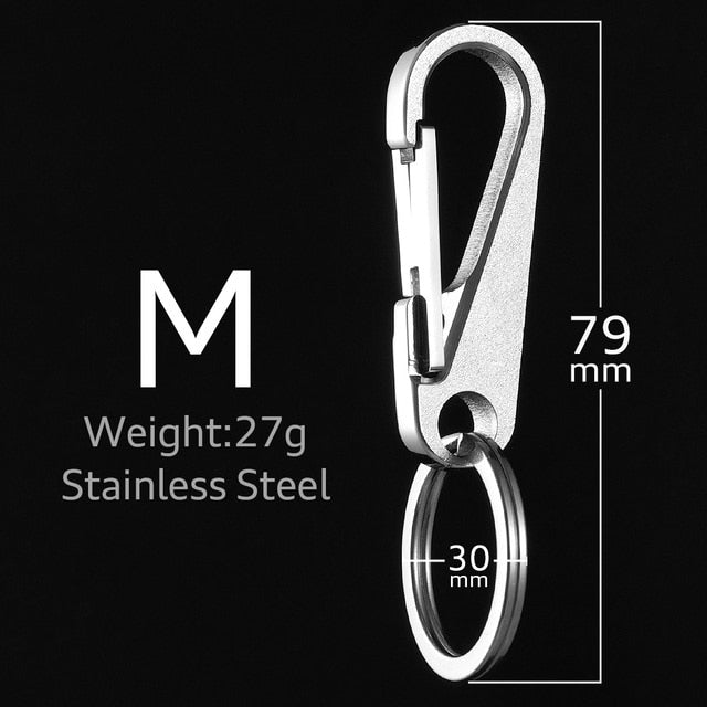 Mens 304 Solid No Fade Stainless Steel Keychain high Quality Car Key Ring Holder
