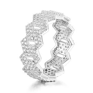 Iced Miami Cuban Link Classic 18k Gold 925 Silver Hip Hop Rings