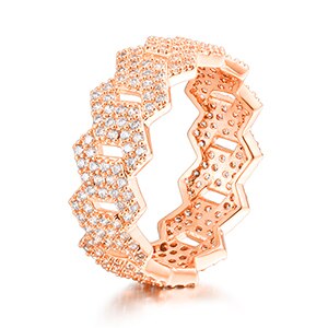 Iced Miami Cuban Link Classic 18k Gold 925 Silver Hip Hop Rings