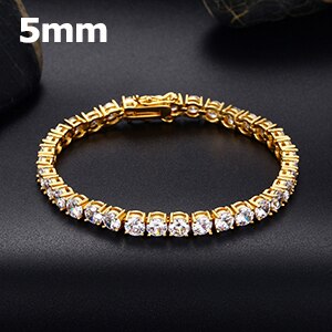 Flooded Ice Fashion Iced Blinged Out 3mm/4mm 3A Zircon Stone Tennis Bracelets