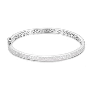 Genuine VVS Diamond Thin Cuff 925 Solid Sterling Silver Hip Hop Casual Bangle Bracelets