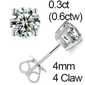 Genuine VVS Diamond Stone Solid Silver Ascher Cut Square Iced Blinged Out Earrings