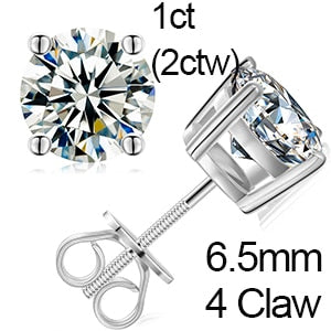 Genuine VVS Diamond Stone Solid Silver Ascher Cut Square Iced Blinged Out Earrings