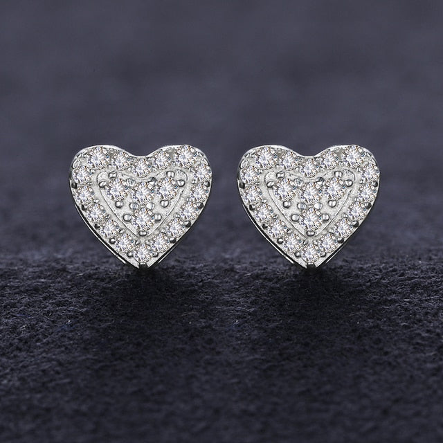 Genuine VVS Diamond Stone Solid Silver Ascher Cut Square Iced Blinged Out Earrings