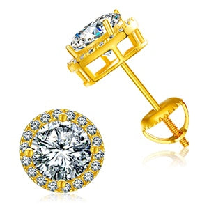Genuine VVS Diamond Stone Solid Silver Ascher Cut Square Iced Blinged Out Earrings