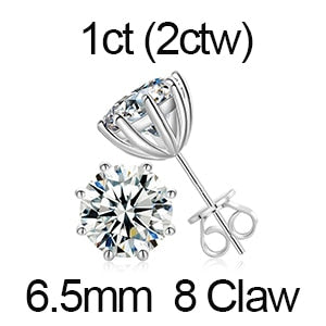 Genuine VVS Diamond Stone Solid Silver Ascher Cut Square Iced Blinged Out Earrings