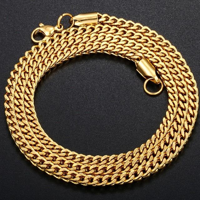 Mens Hip Hop Classic Rope Cuban Franco Link Bling Tennis Chain Necklaces