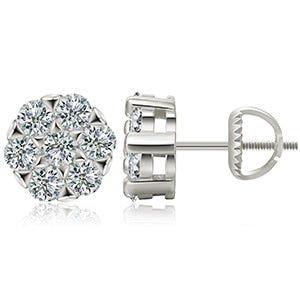 Genuine VVS Moissanite Diamond Iced Blinged Out Solid Sterling Silver Hip Hop Earrings