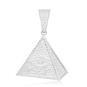 The Pyramid | Eye Of Horus Moissanite Diamond Solid 925 Hip Hop Pendant