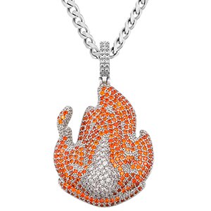 We On Fire Hot Boy Iced Blinged Out 18k 925 Silver Rose Gold Hip Hop Pendant