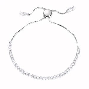 Solid 925 Sterling Silver 3mm Roud VVS Diamond Stone Miami Curb Cuban Link Bracelets