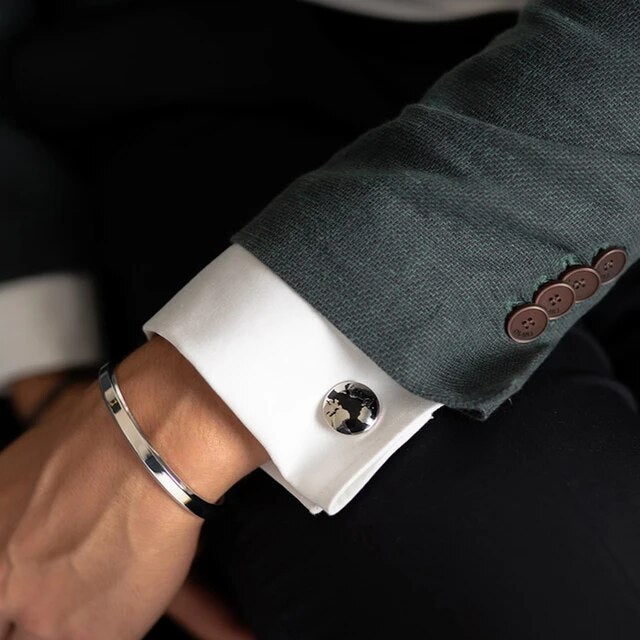 Mens Titanium Stainless Steel Bangle Smooth Accent Luxury Street Wear Bracelets